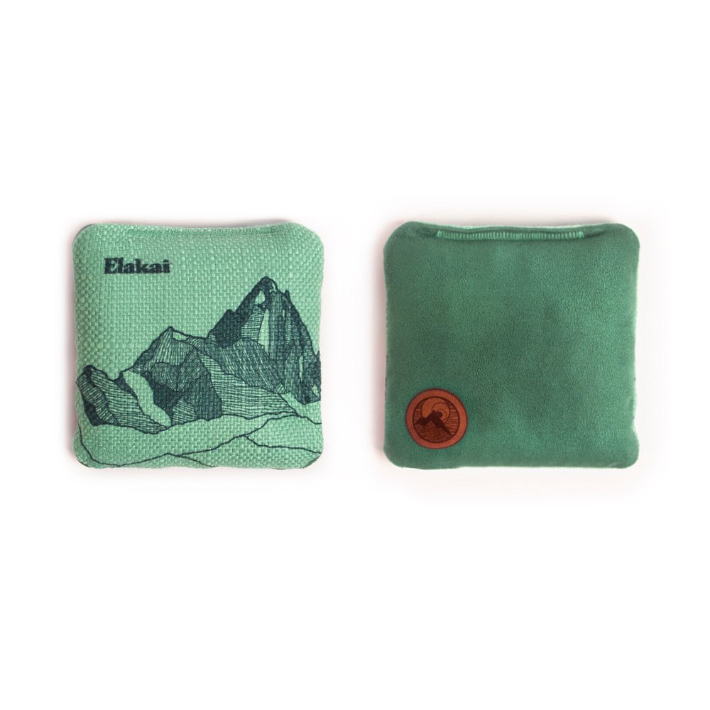 Elakai 4-in Travel Dual-Sided Cornhole Bags | Mt. Elakai Design Collection | Heirloom Boulevard