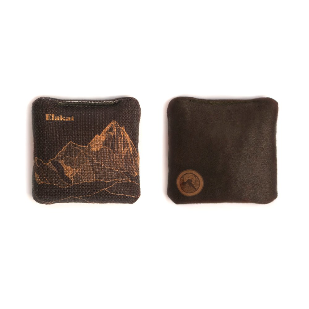 Elakai 4-in Travel Dual-Sided Cornhole Bags | Mt. Elakai Design Collection | Heirloom Boulevard
