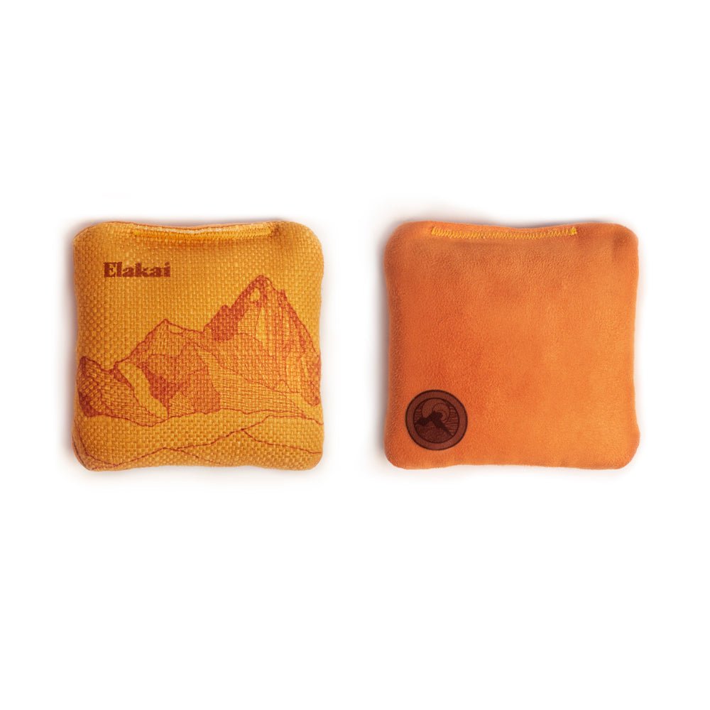 Elakai 4-in Travel Dual-Sided Cornhole Bags | Mt. Elakai Design Collection | Heirloom Boulevard