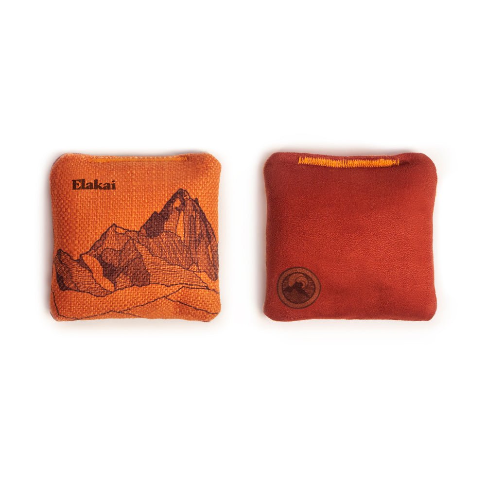 Elakai 4-in Travel Dual-Sided Cornhole Bags | Mt. Elakai Design Collection | Heirloom Boulevard