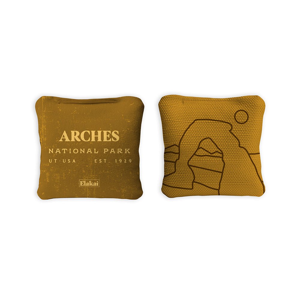 Elakai 4-in Travel Dual-Sided Cornhole Bags | National Parks Collection | Heirloom Boulevard