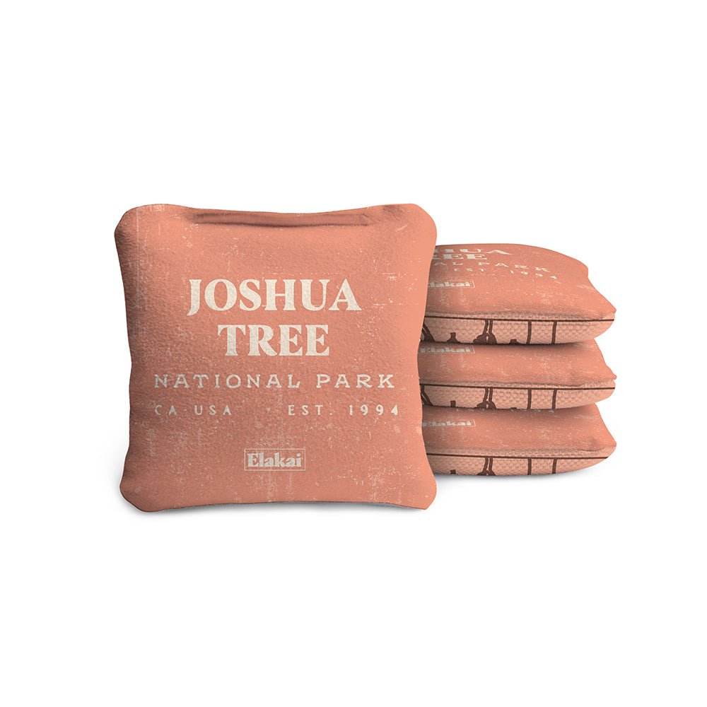 Elakai 4-in Travel Dual-Sided Cornhole Bags | National Parks Collection Joshua Tree Pink | Heirloom Boulevard