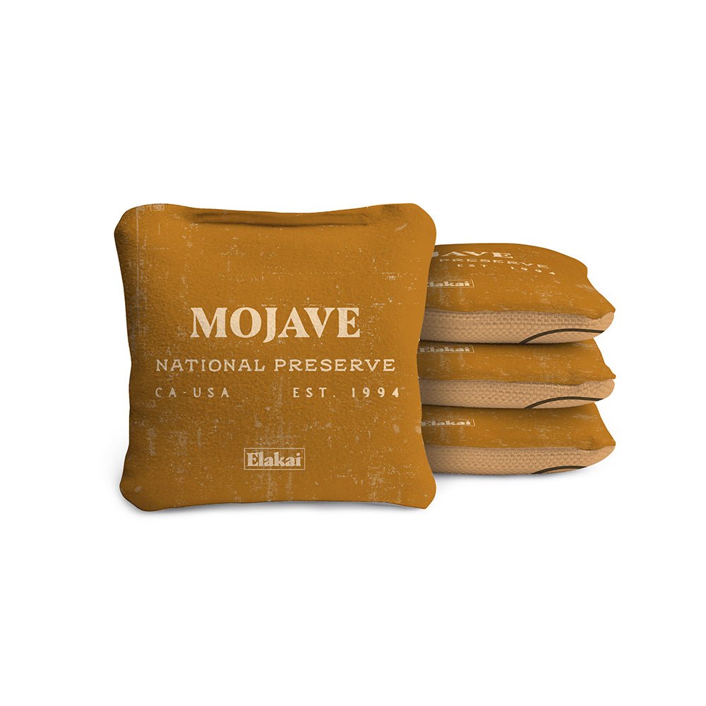 Elakai 4-in Travel Dual-Sided Cornhole Bags | National Parks Collection Mojave Gold | Heirloom Boulevard
