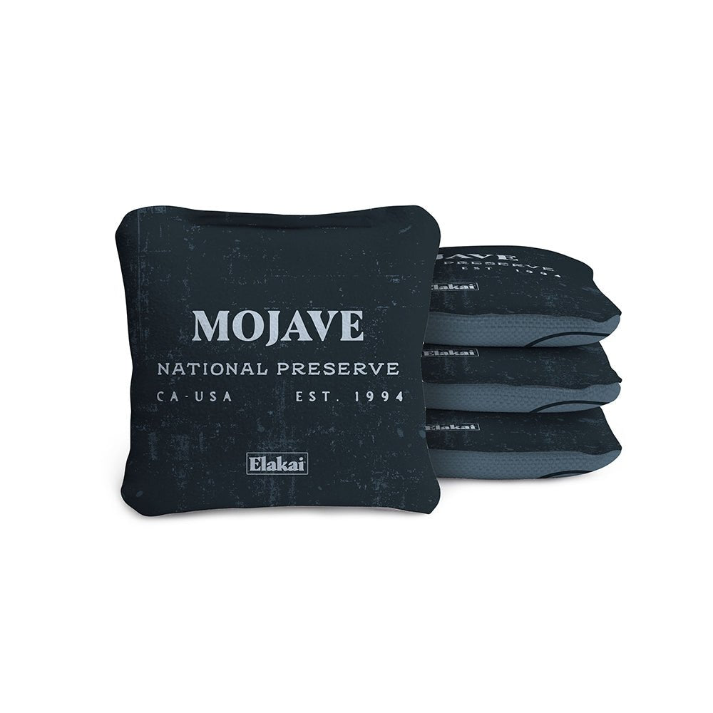 Elakai 4-in Travel Dual-Sided Cornhole Bags | National Parks Collection Mojave Navy | Heirloom Boulevard