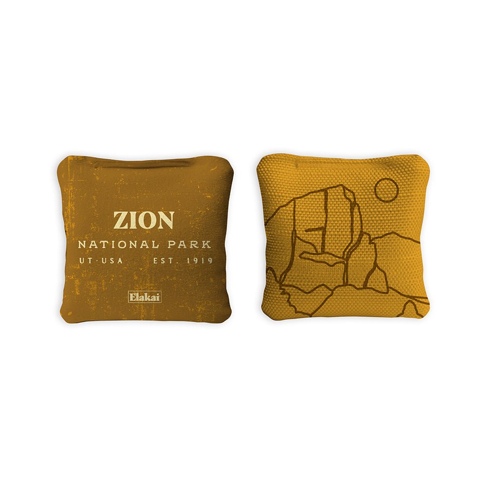 Elakai 4-in Travel Dual-Sided Cornhole Bags | National Parks Collection | Heirloom Boulevard