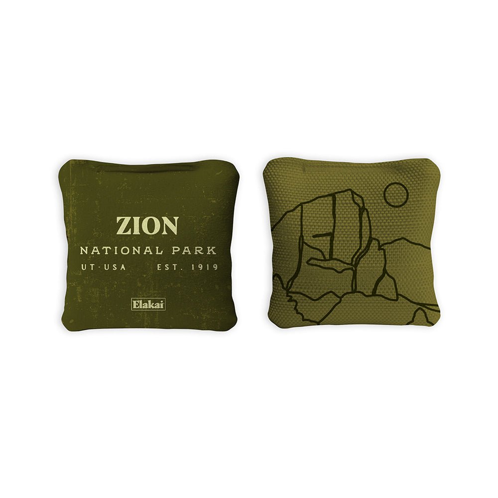 Elakai 4-in Travel Dual-Sided Cornhole Bags | National Parks Collection | Heirloom Boulevard