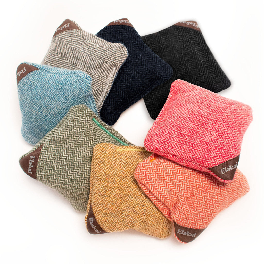 Elakai 4-in Travel Herringbone Cornhole Bags | Premium All-Weather Collection | Heirloom Boulevard