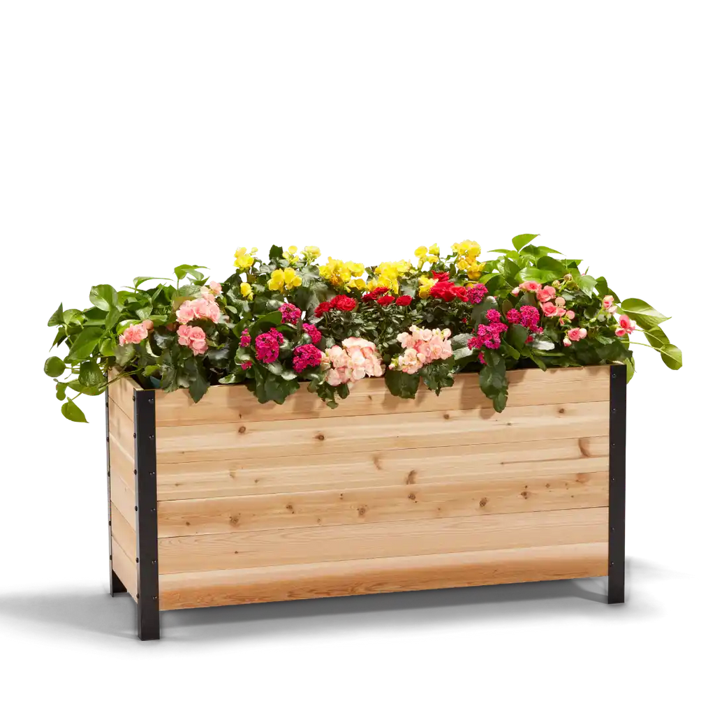 Cedar Planters 18" x 48" Planter Box - 24" TALL | Heirloom Boulevard