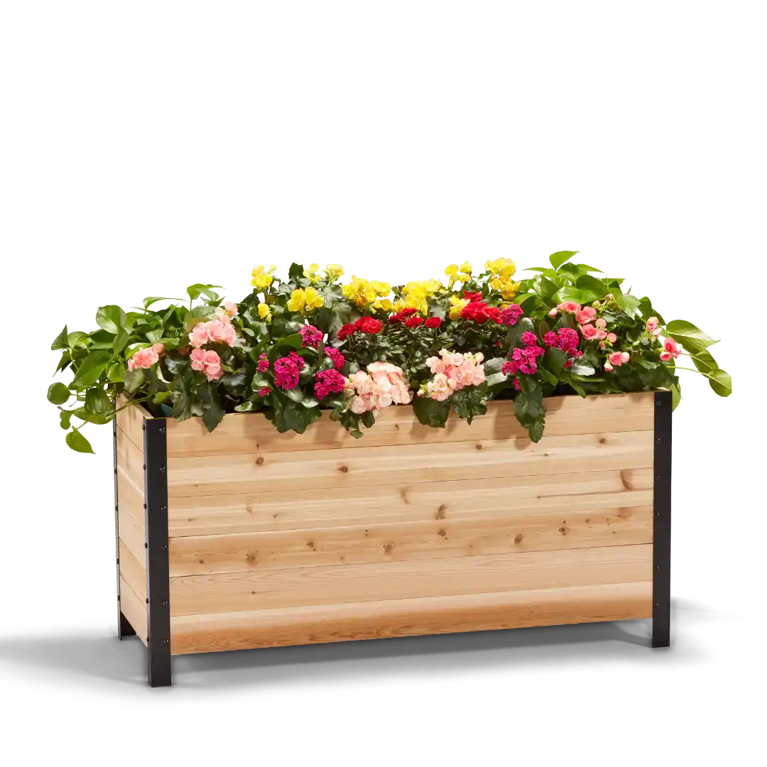 Cedar Planters 18" x 48" Planter Box - 24" TALL | Heirloom Boulevard