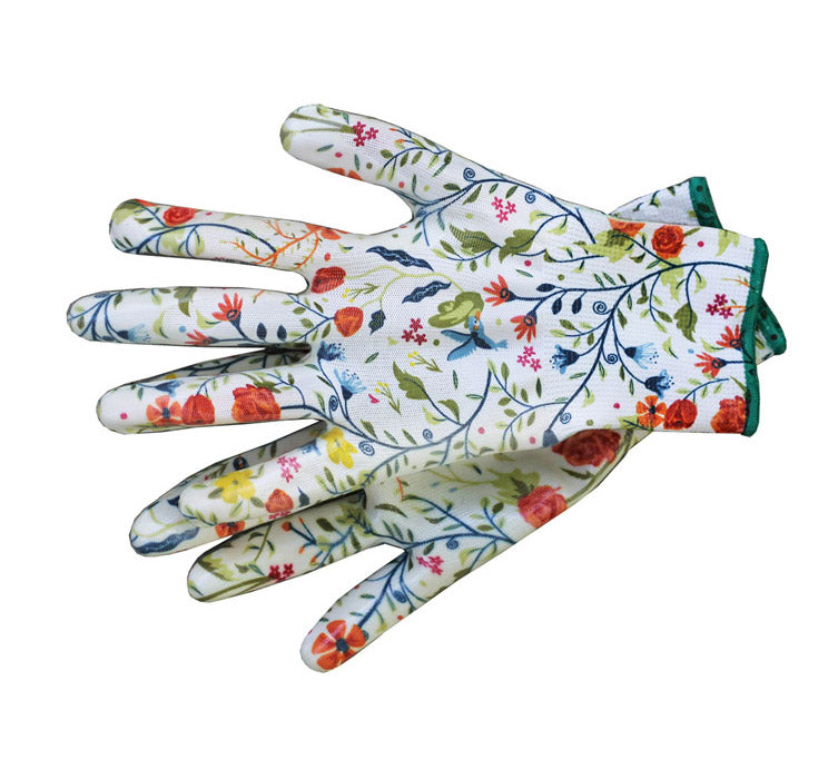Womanswork Nitrile Weeder Gloves Garden of Paradise | Heirloom Boulevard