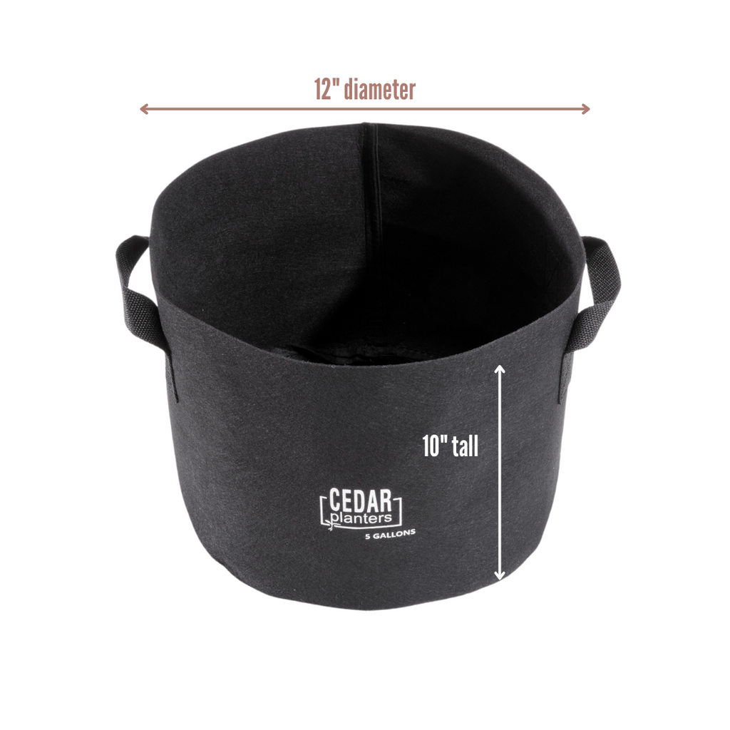 Cedar Planters Grow Bag (5 Gallon) | Heirloom Boulevard