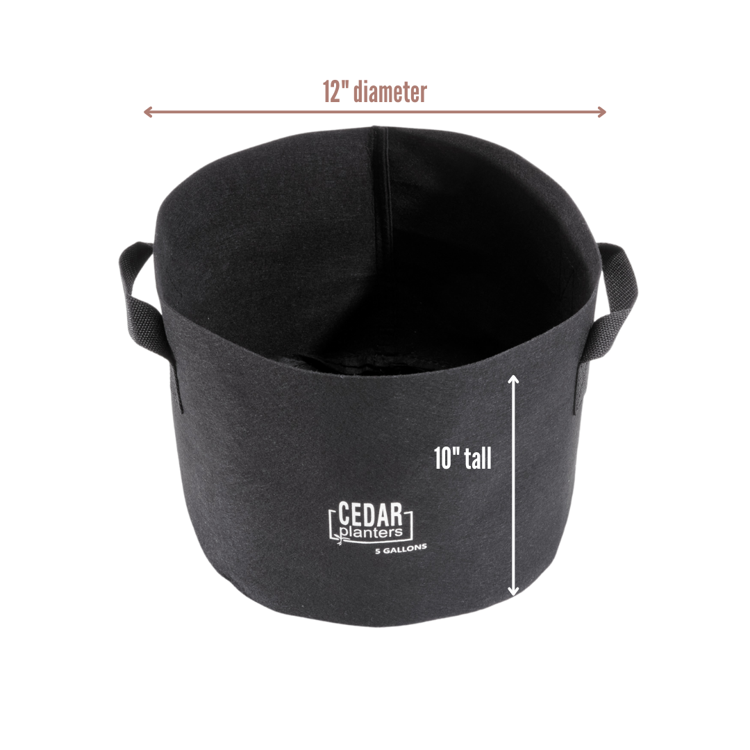 Cedar Planters Grow Bag (5 Gallon) | Heirloom Boulevard