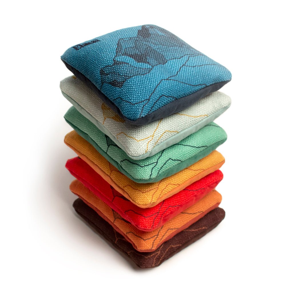 Elakai 6-in Dual-Sided Cornhole Bags | Mt. Elakai Design Collection | Heirloom Boulevard