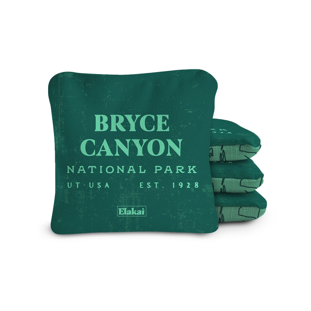 Elakai 6-in Dual-Sided Cornhole Bags | National Parks Collection Bryce Canyon Green | Heirloom Boulevard