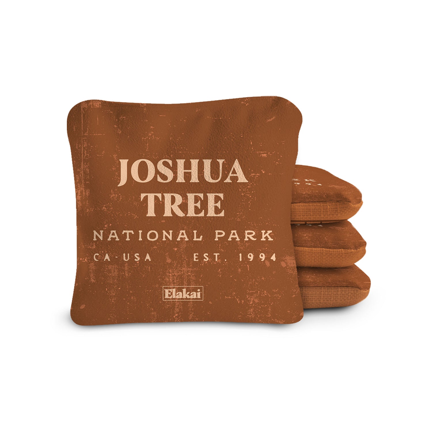 Elakai 6-in Dual-Sided Cornhole Bags | National Parks Collection Joshua Tree Burnt Orange | Heirloom Boulevard