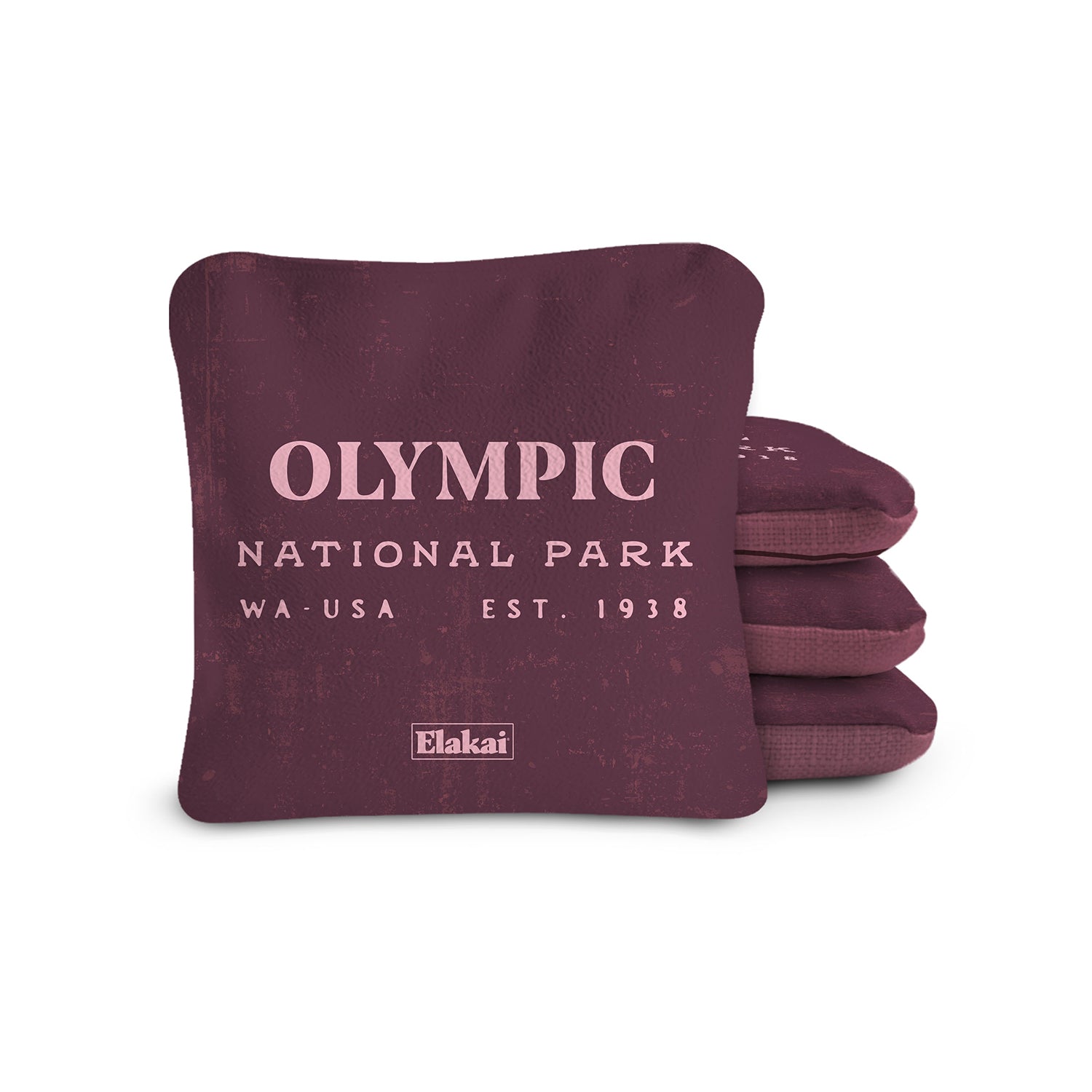 Elakai 6-in Dual-Sided Cornhole Bags | National Parks Collection Olympic Plum | Heirloom Boulevard