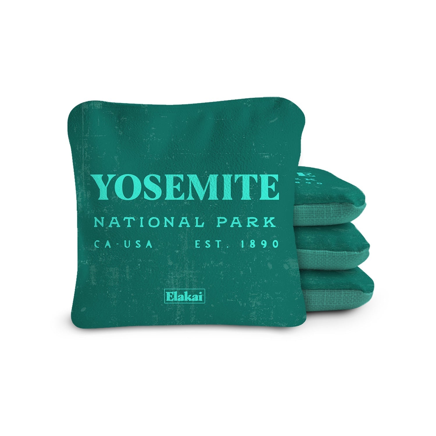 Elakai 6-in Dual-Sided Cornhole Bags | National Parks Collection Yosemite Teal | Heirloom Boulevard