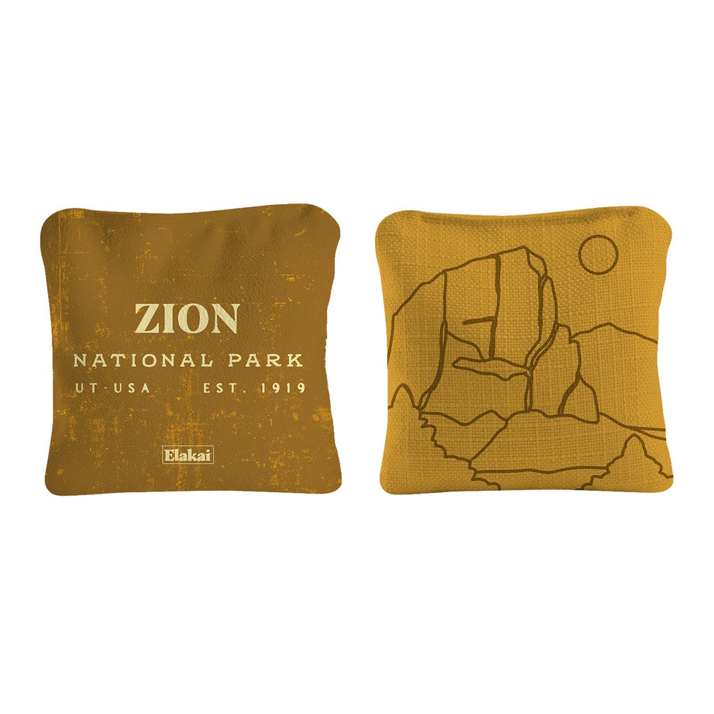 Elakai 6-in Dual-Sided Cornhole Bags | National Parks Collection | Heirloom Boulevard