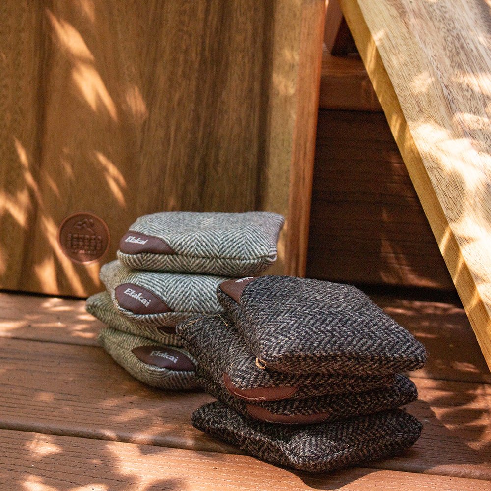 Elakai 6-in Herringbone Cornhole Bags | Premium All-Weather Collection | Heirloom Boulevard