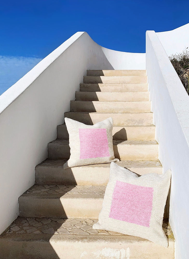 Casa Cubista Pink Square Pillow | Heirloom Boulevard