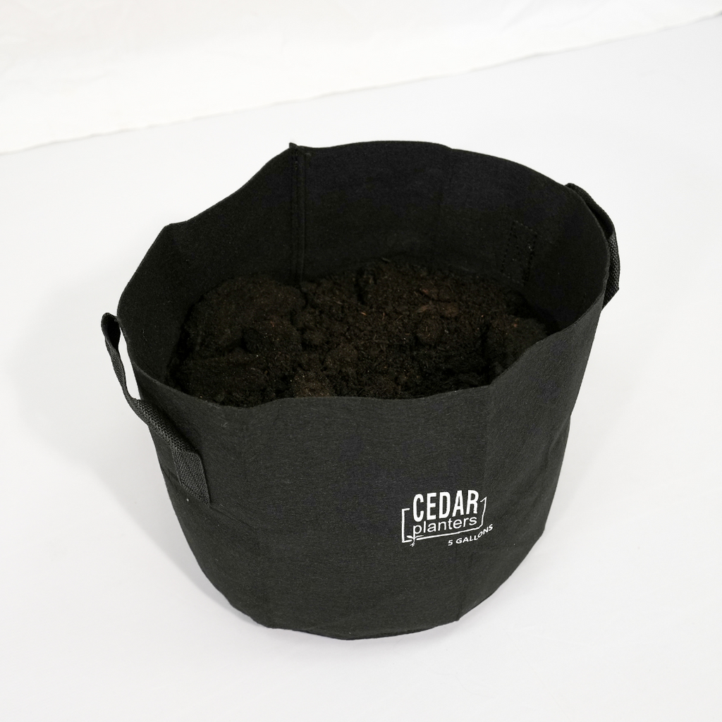 Cedar Planters Grow Bag (5 Gallon) | Heirloom Boulevard