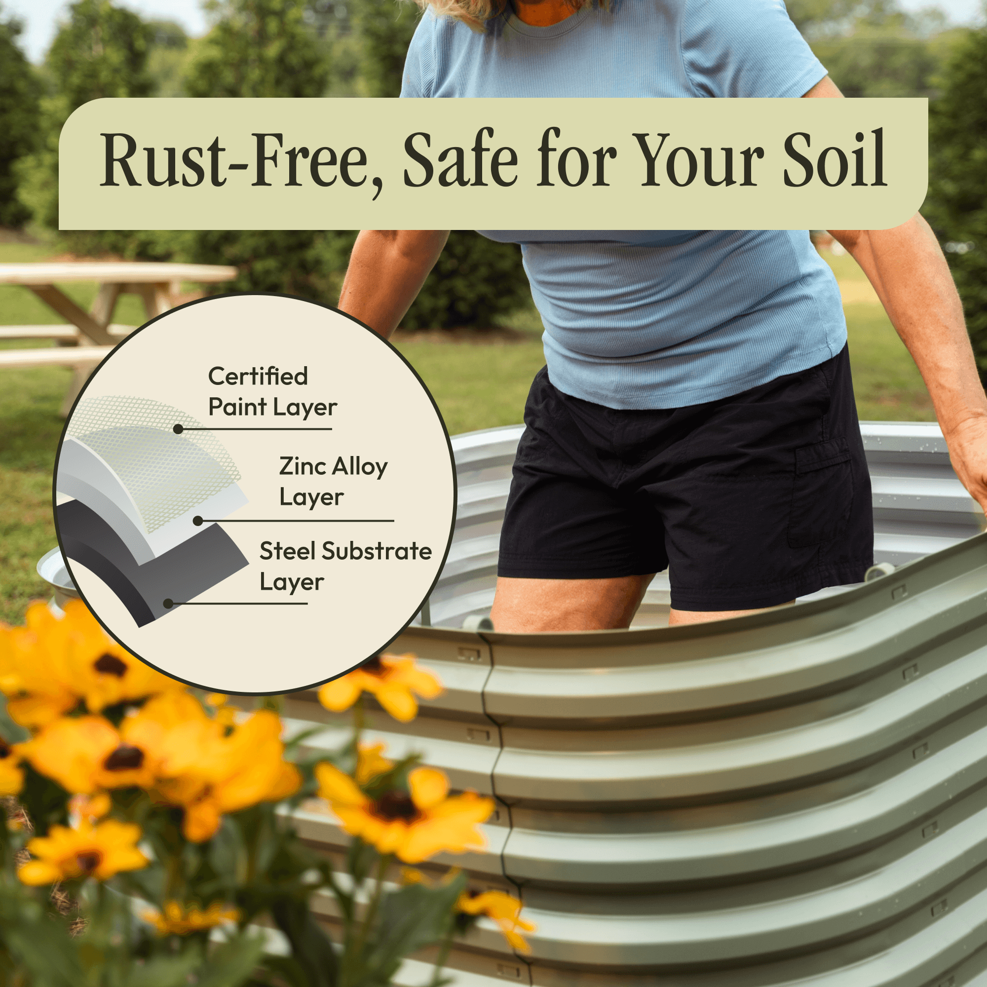 Go Rite 17" Tall 6 In 1 "No Tools Needed" Premium Metal Raised Garden Bed Kit | Heirloom Boulevard