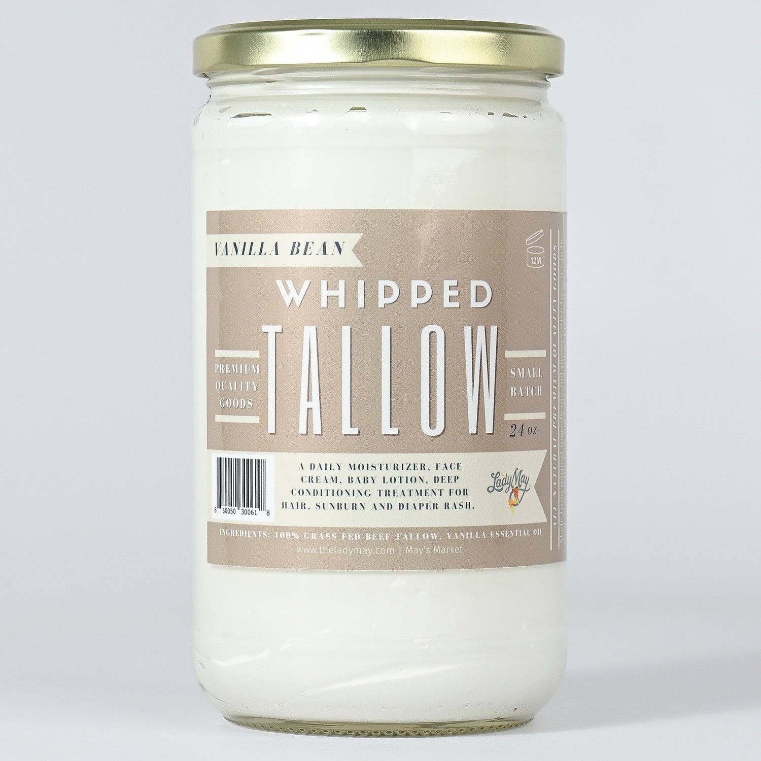 Whipped Tallow | All Natural Moisturizer Choose Scent Size 2oz-85oz Lady May Tallow | Heirloom Boulevard