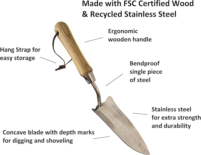 Garden Guru Garden Planting Set - Includes Classic Trowel, Transplanter, Bulb Planter | Heirloom Boulevard