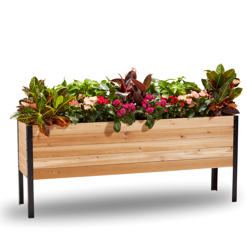 Cedar Planters 18" x 72" Raised Garden Bed - 30" TALL | Heirloom Boulevard
