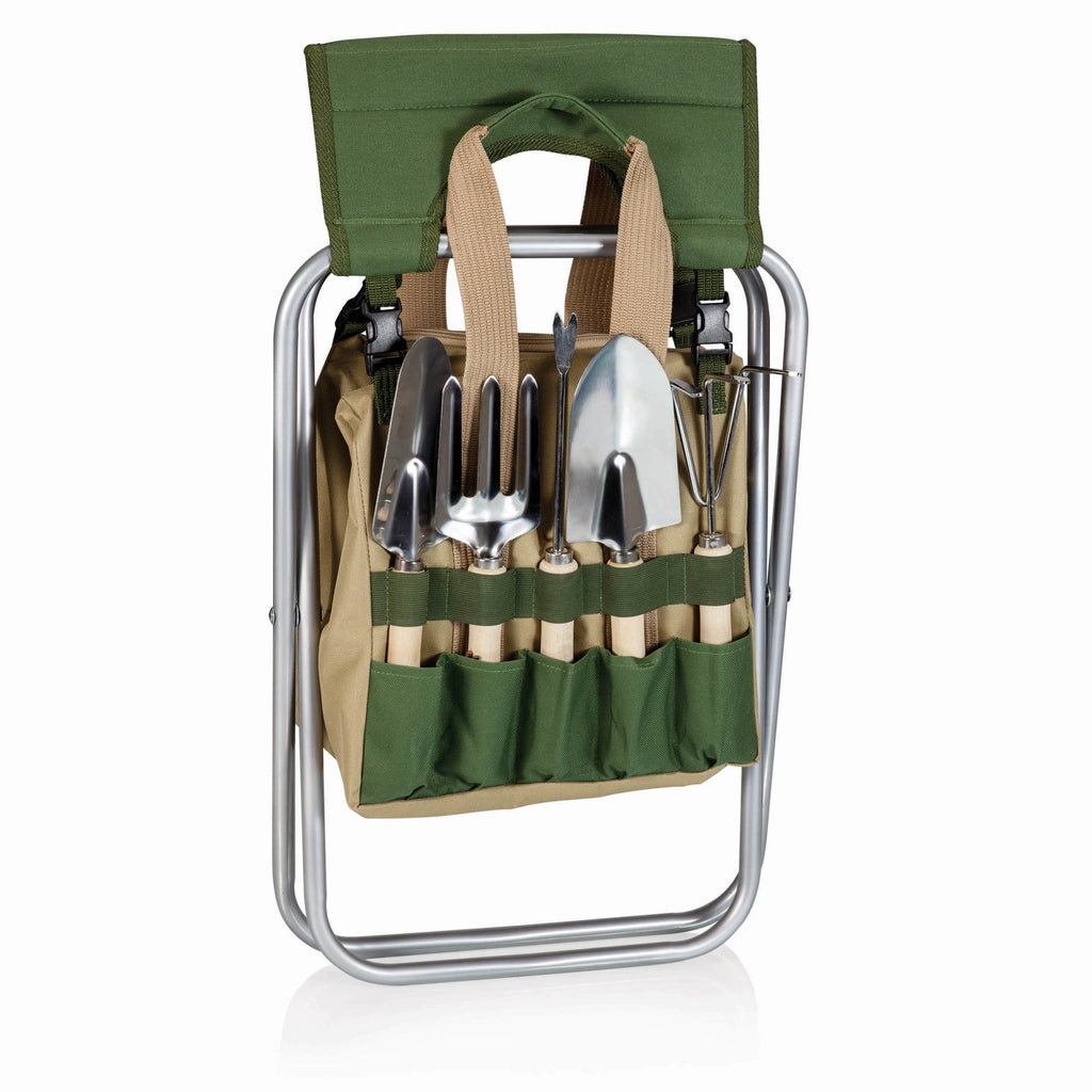 Oniva Gardener Folding Seat with Tools | Heirloom Boulevard