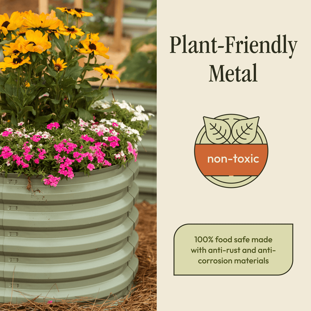 Go Rite 17" Tall 6 In 1 "No Tools Needed" Premium Metal Raised Garden Bed Kit | Heirloom Boulevard