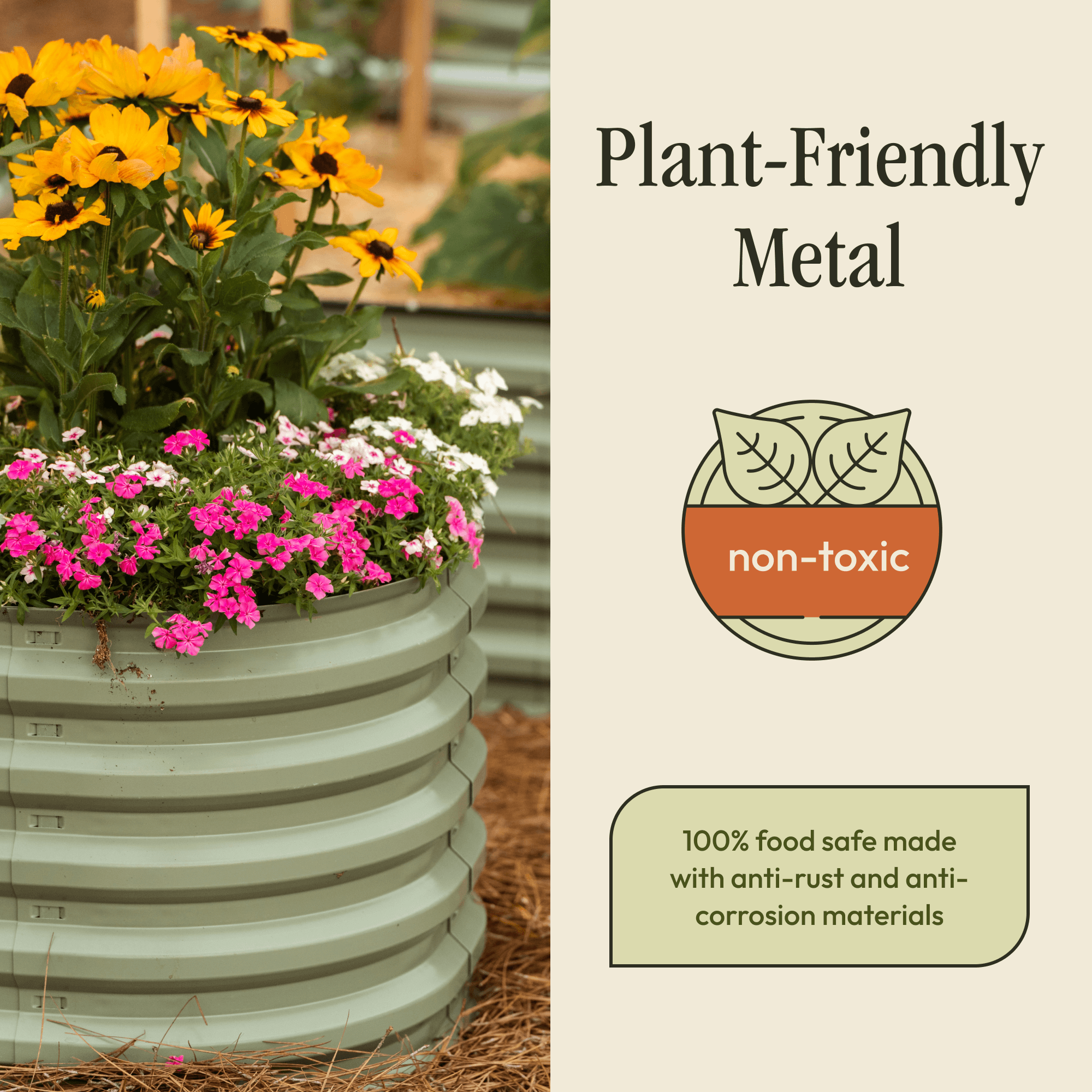 Go Rite 17" Tall 6 In 1 "No Tools Needed" Premium Metal Raised Garden Bed Kit | Heirloom Boulevard
