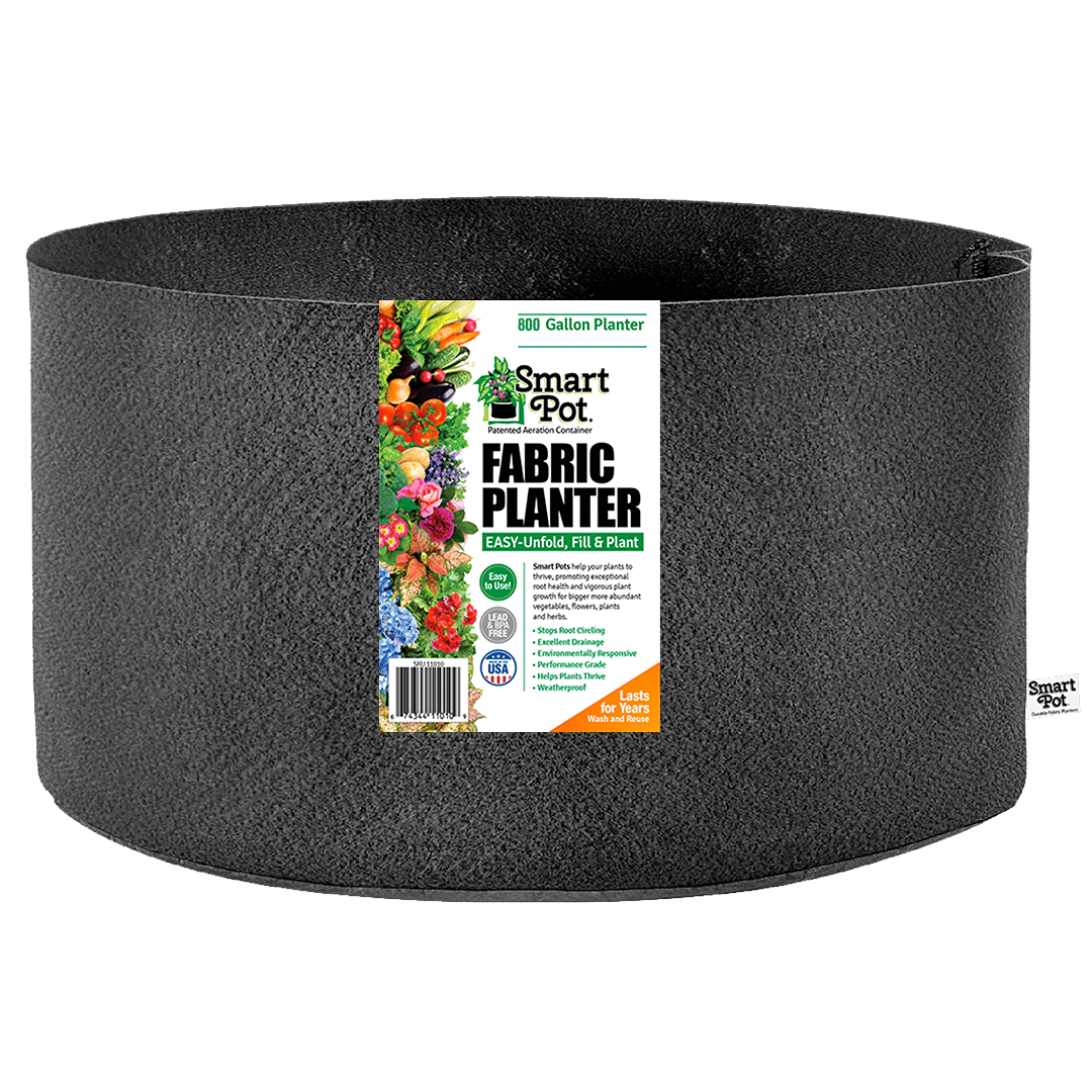 Smart Pot Fabric Planter 800 Gallon Black Without Handles | Heirloom Boulevard