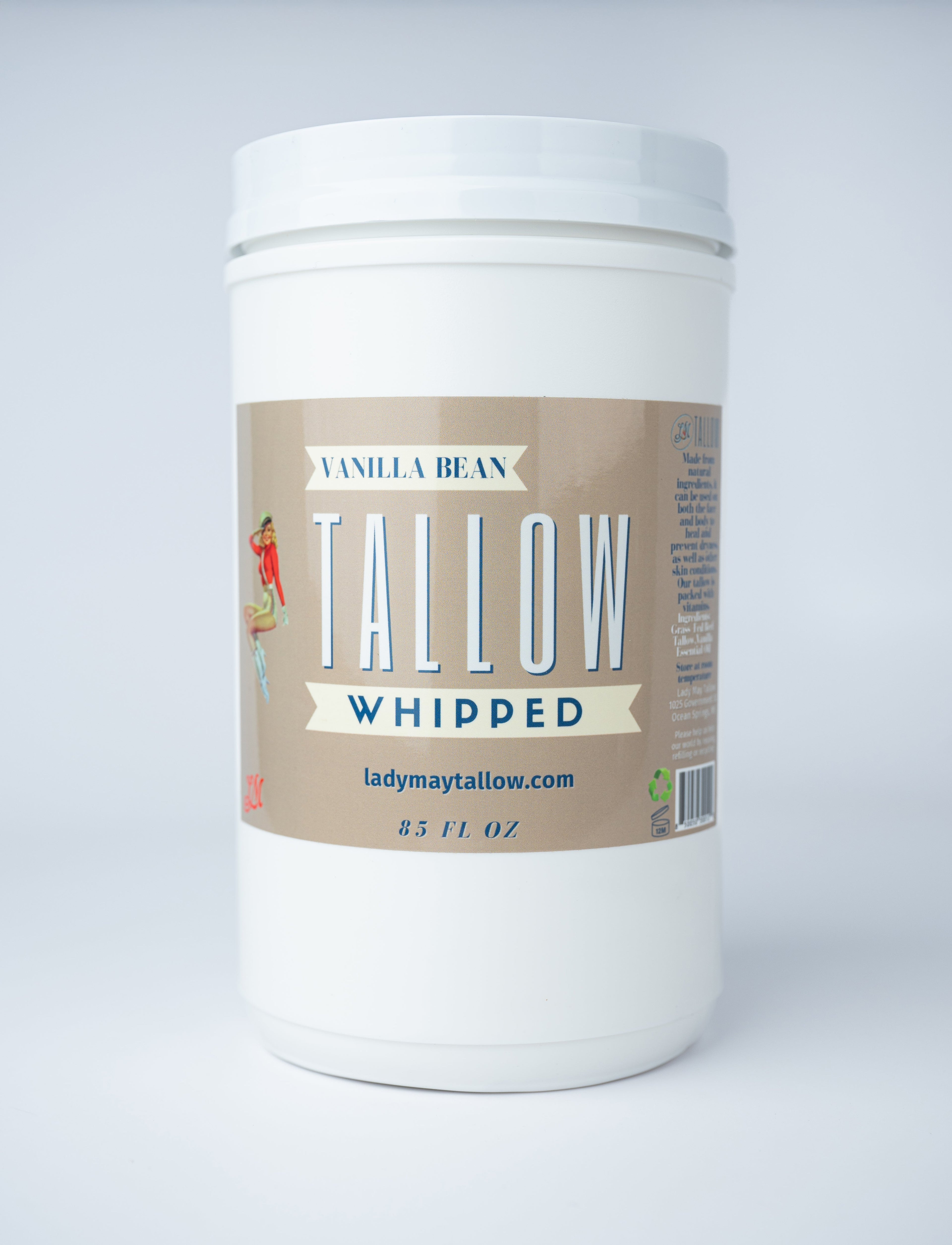 Whipped Tallow | All Natural Moisturizer Choose Scent Size 2oz-85oz Lady May Tallow | Heirloom Boulevard