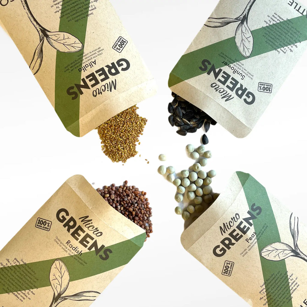 Seattle Seed Company Non-GMO Microgreens Sampler Pack | Heirloom Boulevard