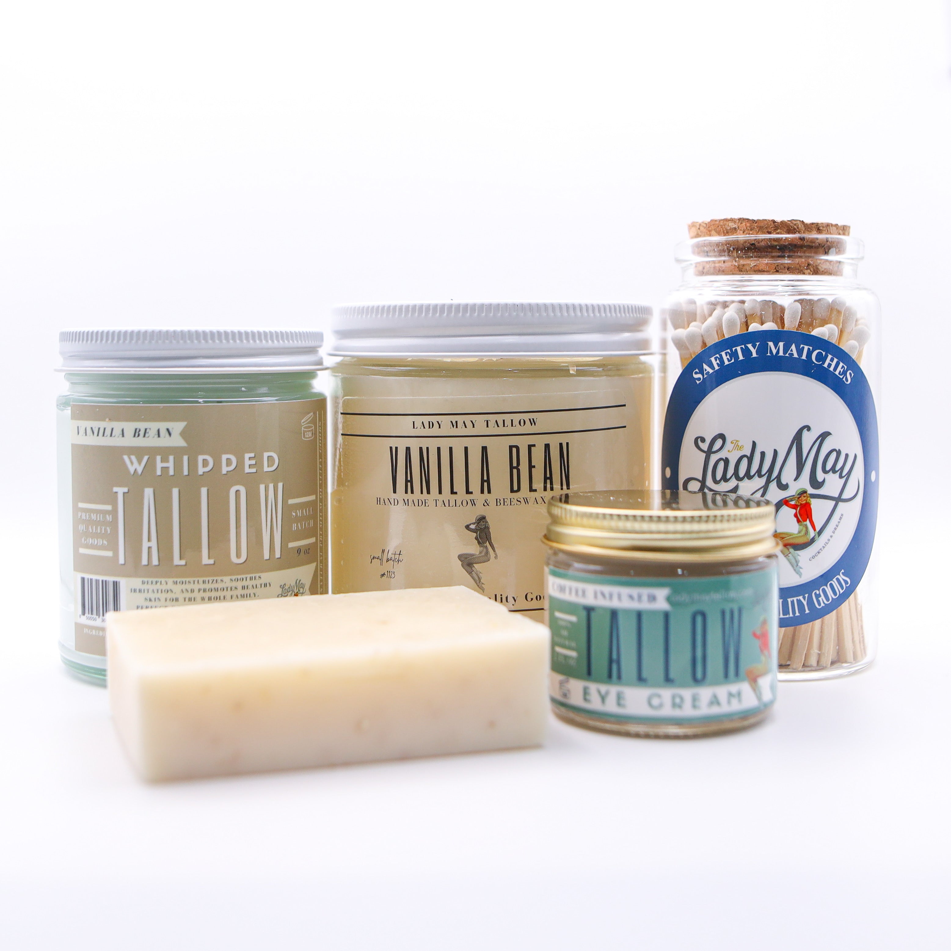 Vanilla Bean Luxury Gift Box | Tallow Skincare, Candle & Soap Lady May Tallow | Heirloom Boulevard