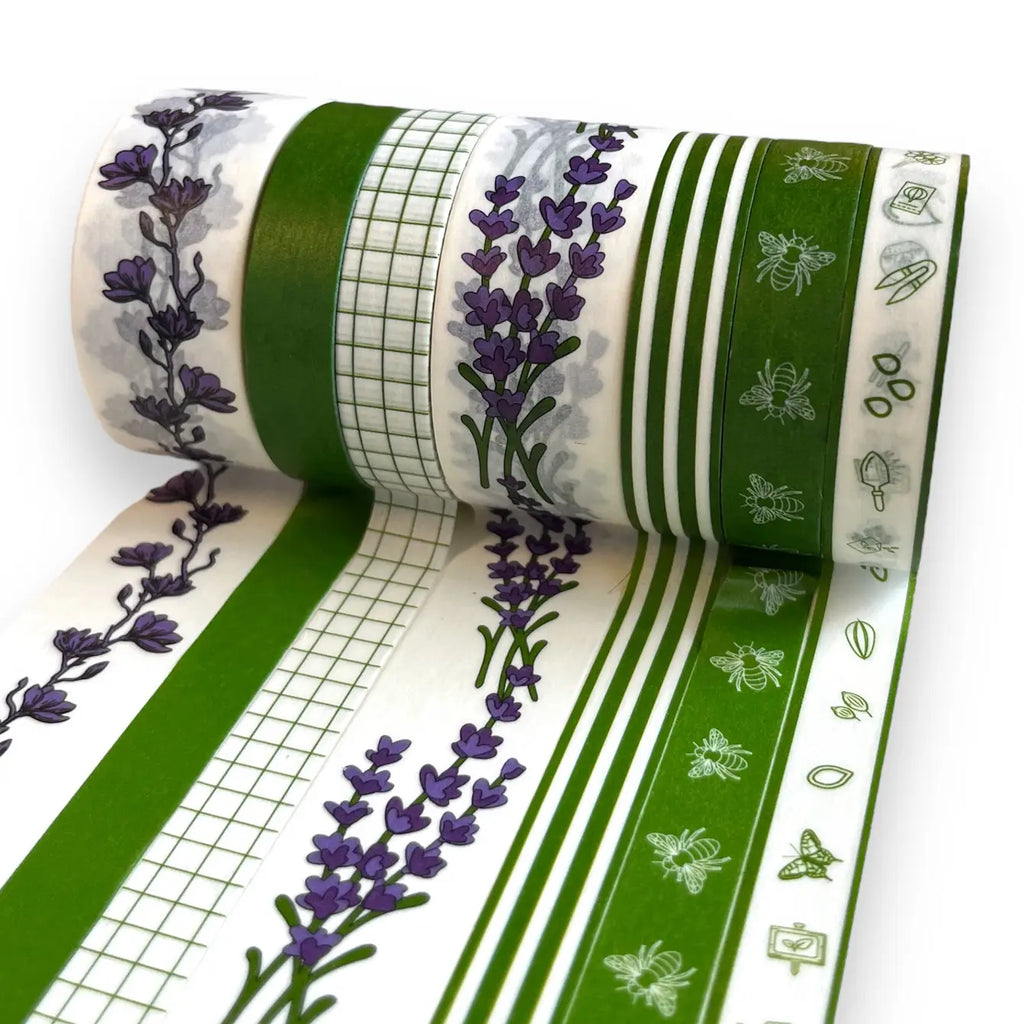 Seattle Seed Company Gardener's Washi Tape Crafting and Scrapbooking Set 7pc 10m | Heirloom Boulevard