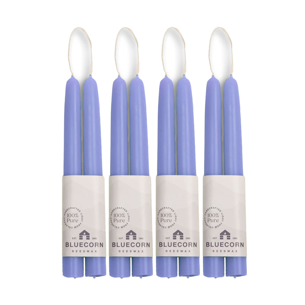 Hand-Dipped Beeswax Taper Candles - Bulk 4-Pair Bundle