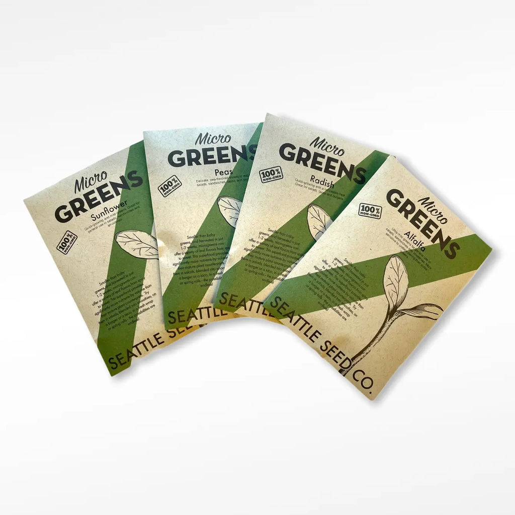 Seattle Seed Company Non-GMO Microgreens Sampler Pack | Heirloom Boulevard