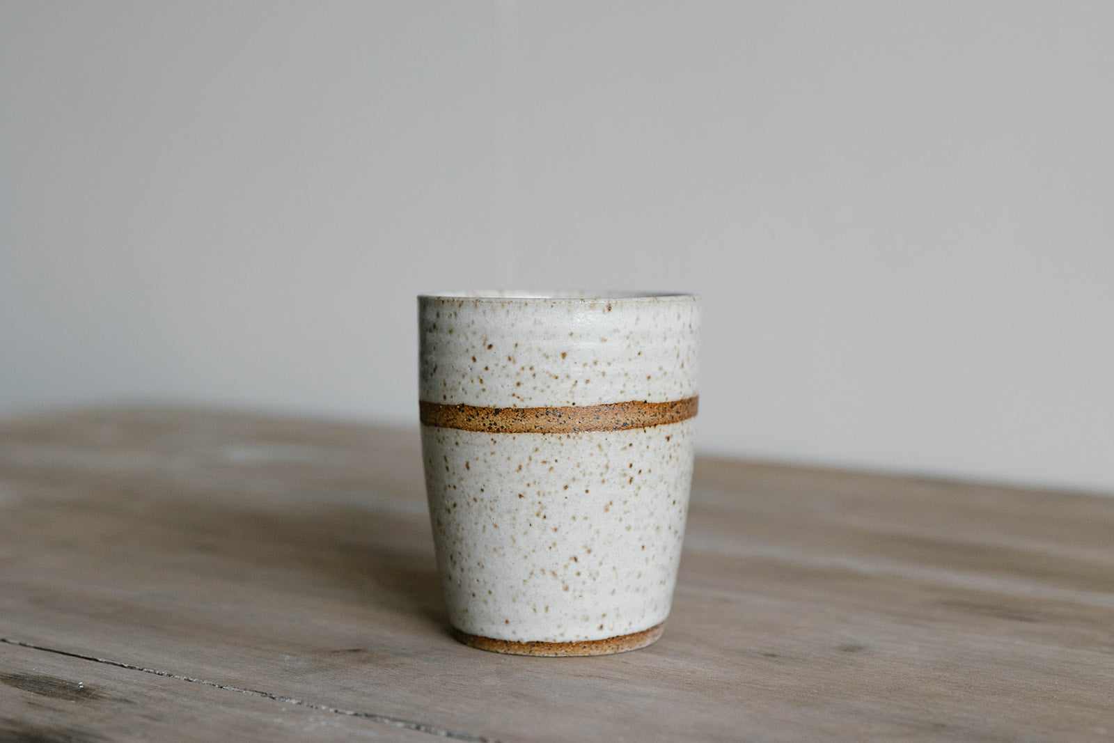KJ Pottery The Tumbler Speckled White | Heirloom Boulevard