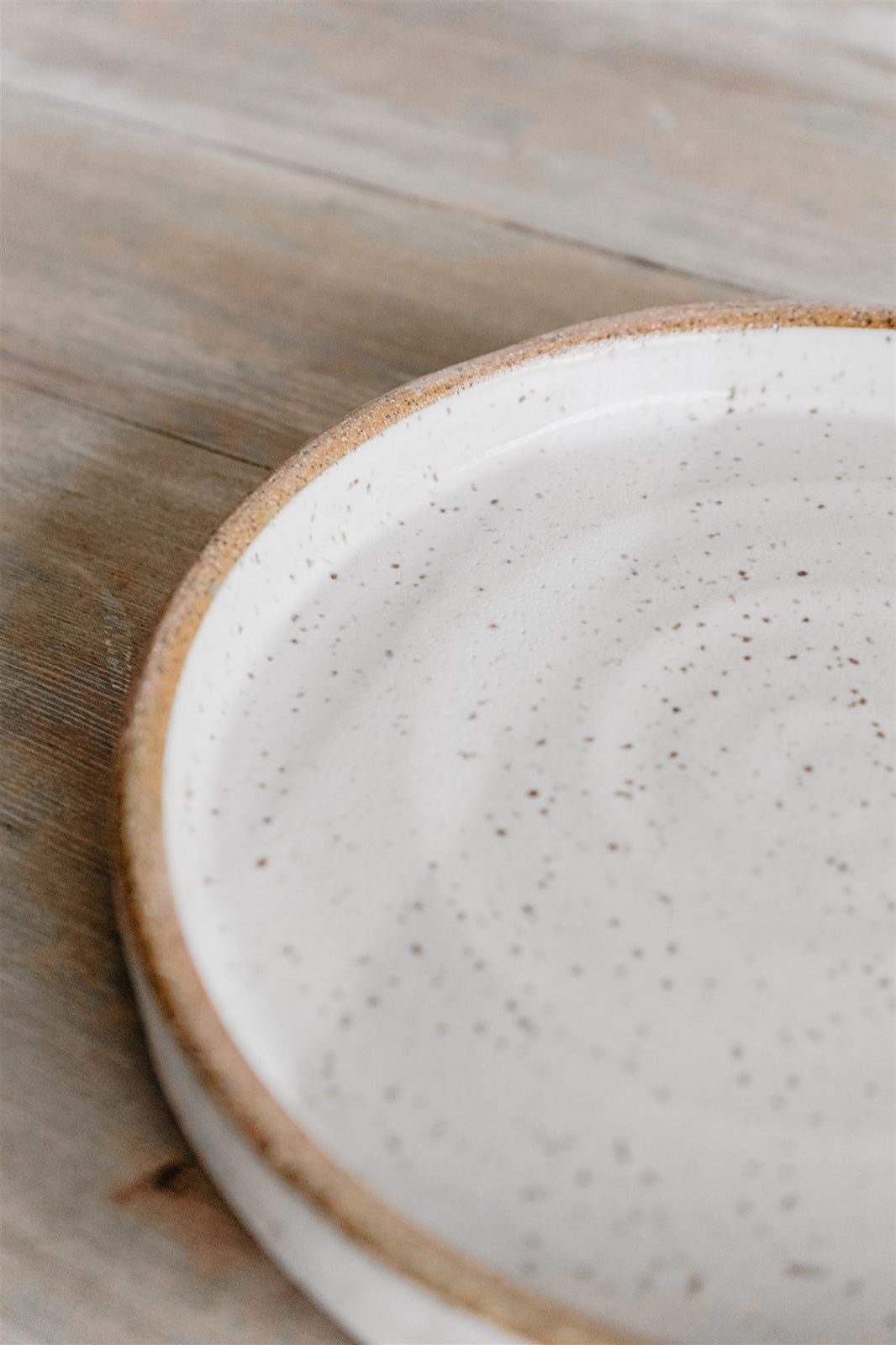 KJ Pottery Small Plate Speckled White | Heirloom Boulevard