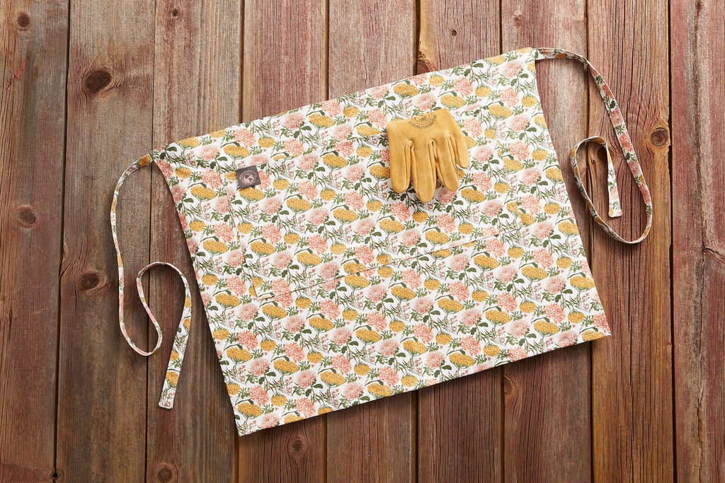 Womanswork Gardener's Half Apron White Dahlia | Heirloom Boulevard