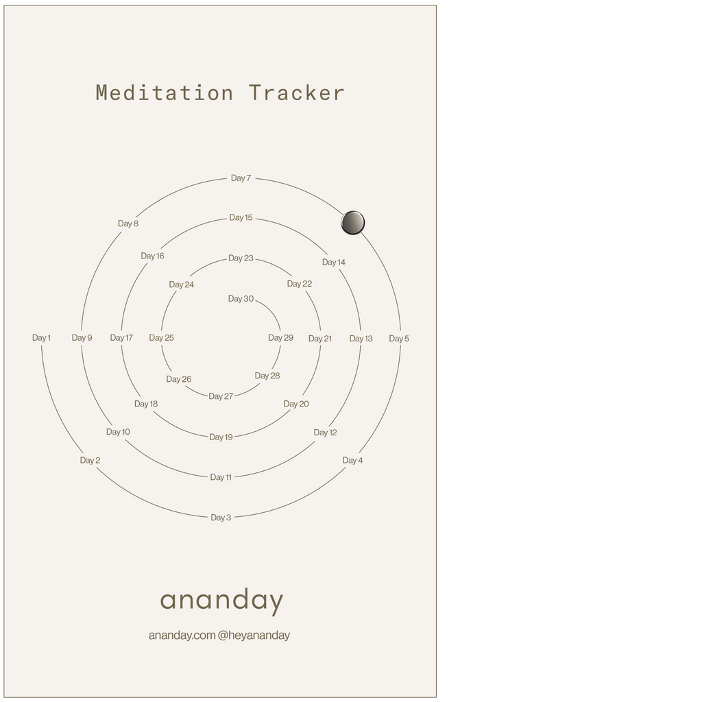 Meditation Tracker Ananday | Heirloom Boulevard