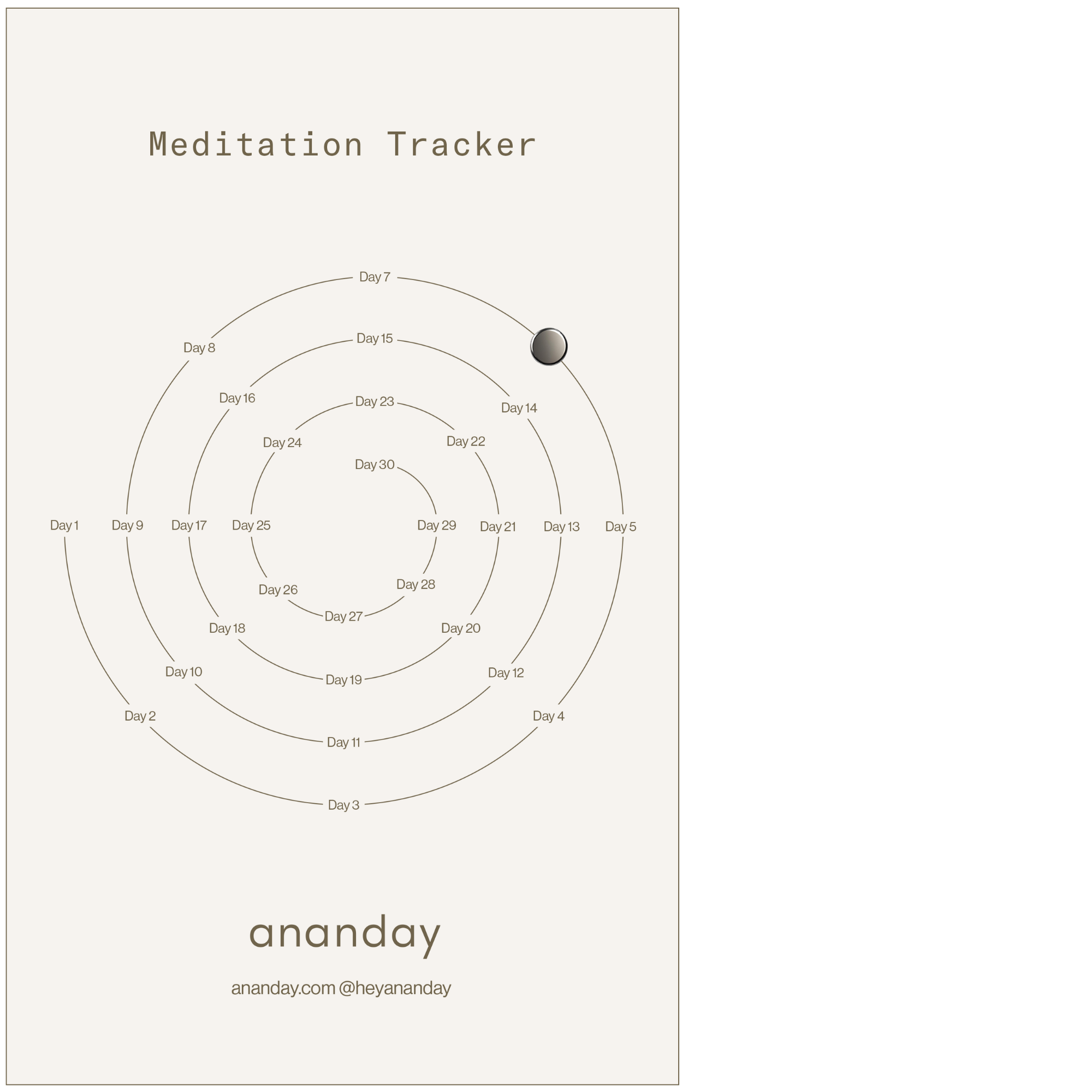 Meditation Tracker Ananday | Heirloom Boulevard
