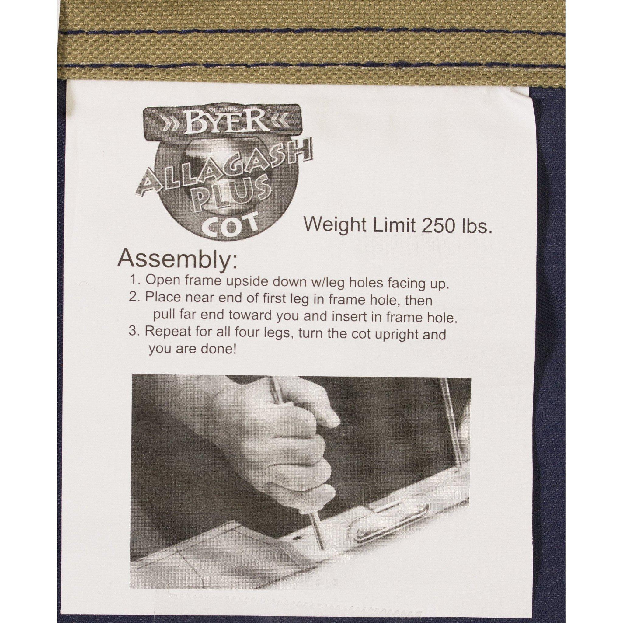 Byer of Maine Allagash PLUS Cot -- Special Pricing