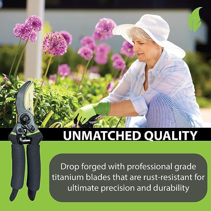 Garden Guru Titanium Soft Grip Garden Pruning Shears Clippers | Heirloom Boulevard