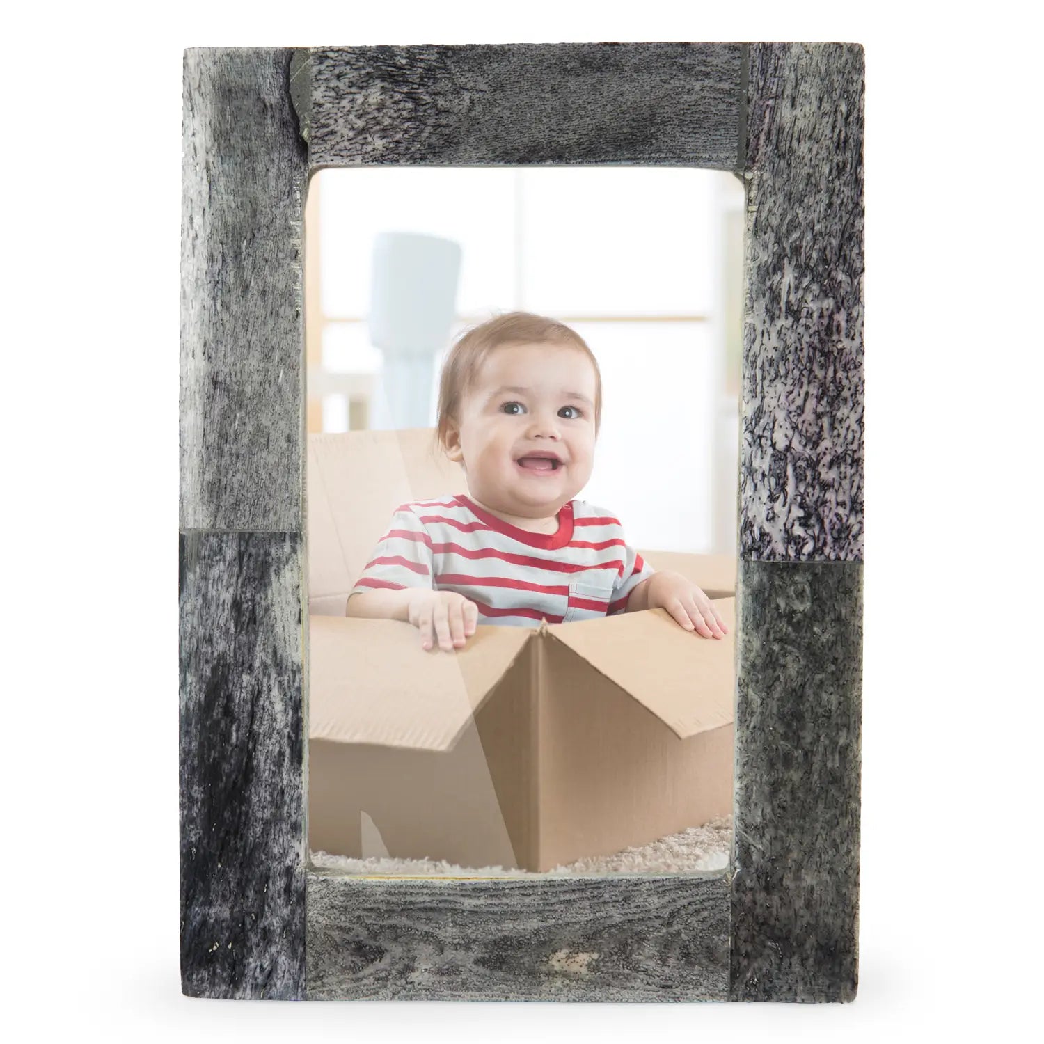Baby Picture Frames Classic Bone Inlay in Grey, Set of 3