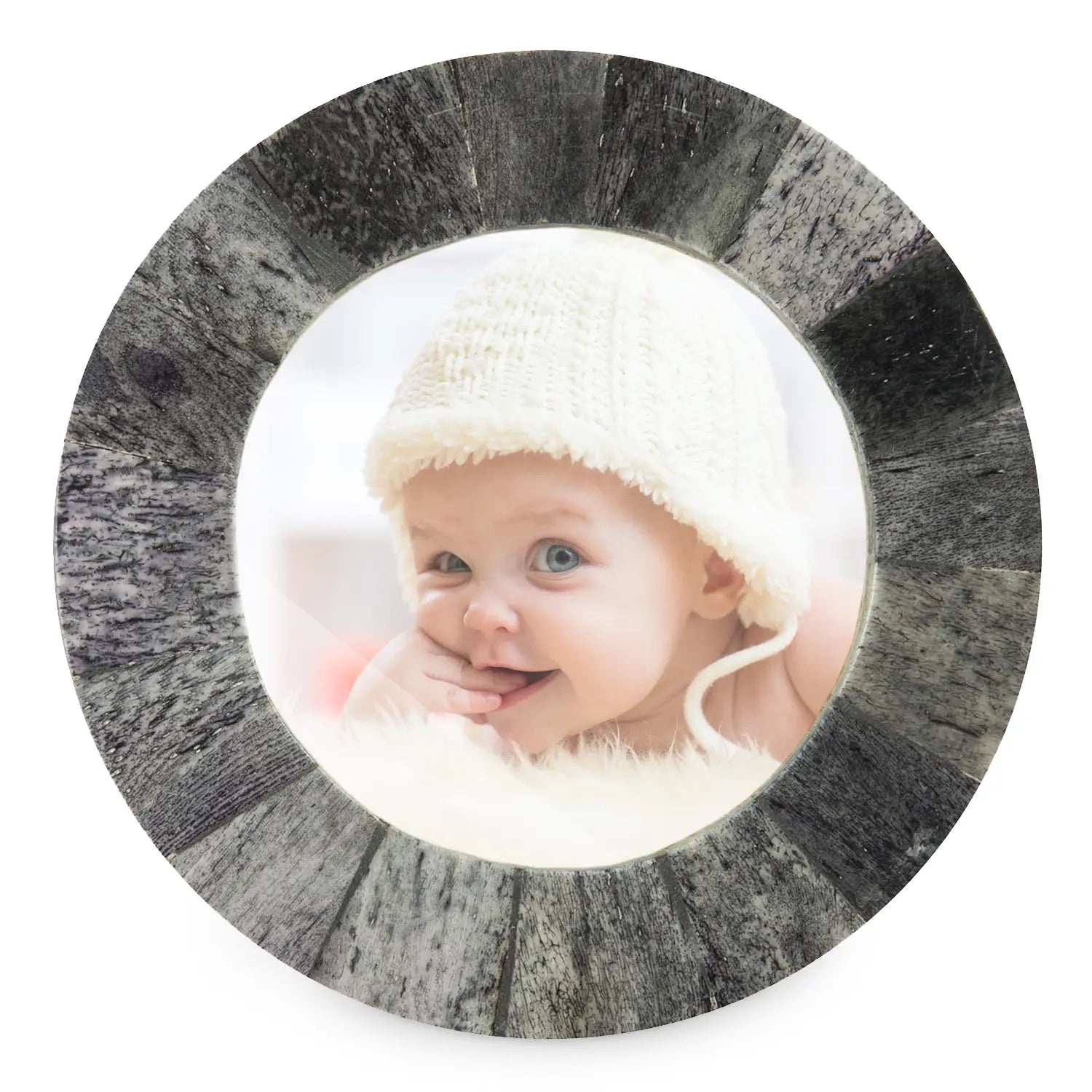 Baby Picture Frames Classic Bone Inlay in Grey, Set of 3