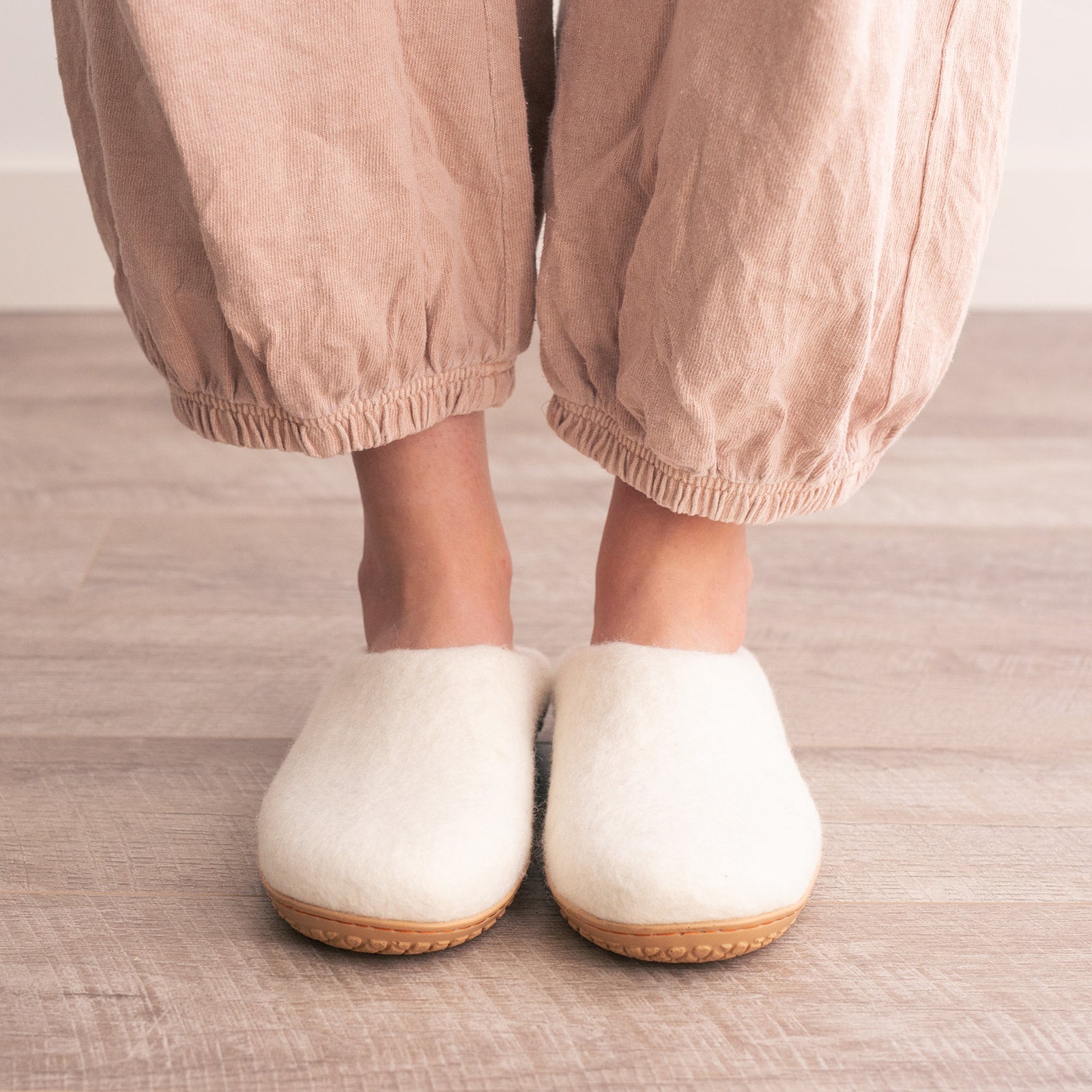 Snow White | Luxury Organic Merino Wool Slippers Fuzzy Cove | Heirloom Boulevard