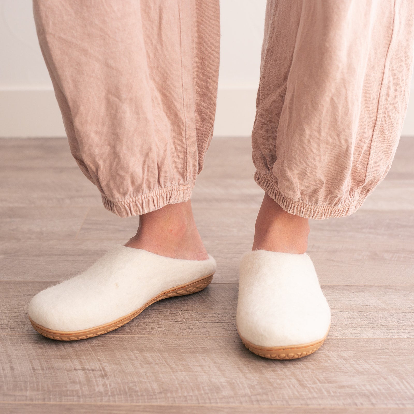 Snow White | Luxury Organic Merino Wool Slippers Fuzzy Cove | Heirloom Boulevard